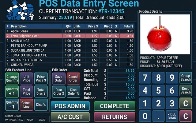 Main Product Entry & Scan Terminal